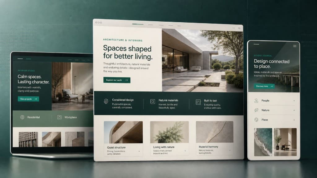 Examples of managed business websites created for clients